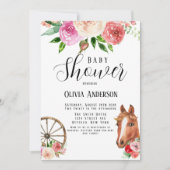 Baby shower van landwagenparken en -hakken kaart (Voorkant)