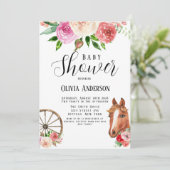 Baby shower van landwagenparken en -hakken kaart (Staand voorkant)