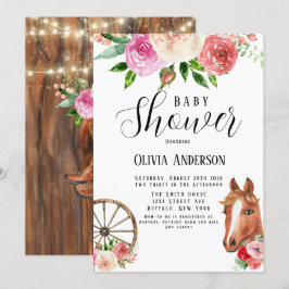 Baby shower van landwagenparken en -hakken kaart