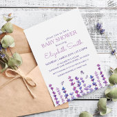 Baby shower van lavendel en vlinder kaart