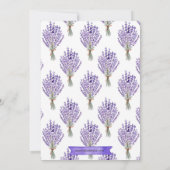 Baby shower van lavendel en vlinder kaart (Achterkant)