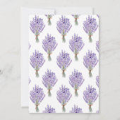 Baby shower van lavendel en vlinder kaart (Achterkant)