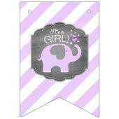 Baby shower van Lavender Elephant Girl Vlaggetjes (Derde vlag)