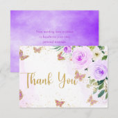 Baby shower van Lavender Floral Butterfly Dank u w (Voorkant / Achterkant)