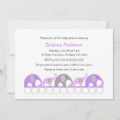 Baby shower van lavender-olifanten/sprinkhaanuitno kaart (Voorkant)