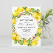 Baby shower van leemon, zoete citroengroen kaart (Staand voorkant)