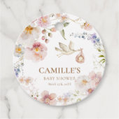 Baby shower van lente-Floral Bedankjes Labels (Voorkant)