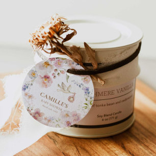 Baby shower van lente-Floral Bedankjes Labels