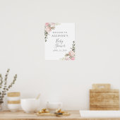 Baby shower van lente-Floral Poster (Keuken)