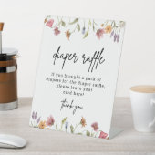 Baby shower van lente-wilde-bloem reclamebord met voetstuk (Insitu)