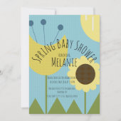 Baby shower van lentesbloem kaart (Voorkant)