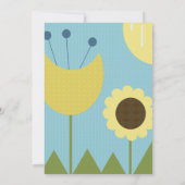 Baby shower van lentesbloem kaart (Achterkant)