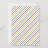 Baby shower van lenteslag met regenboogstrips kaart (Achterkant)