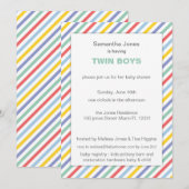 Baby shower van lenteslag met regenboogstrips kaart (Voorkant / Achterkant)