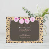 Baby shower van Leopard Kaart (Staand voorkant)