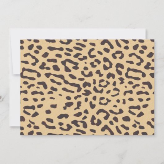 Baby shower van Leopard Kaart (Achterkant)