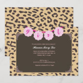 Baby shower van Leopard Kaart (Voorkant / Achterkant)
