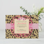 Baby shower van Leopard Kaart (Staand voorkant)