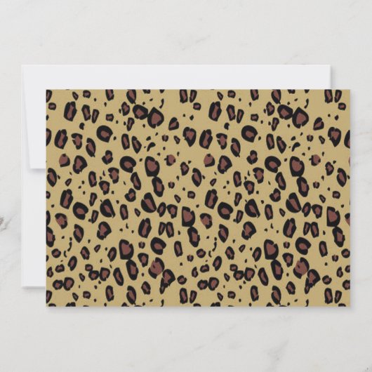 Baby shower van Leopard Kaart (Achterkant)
