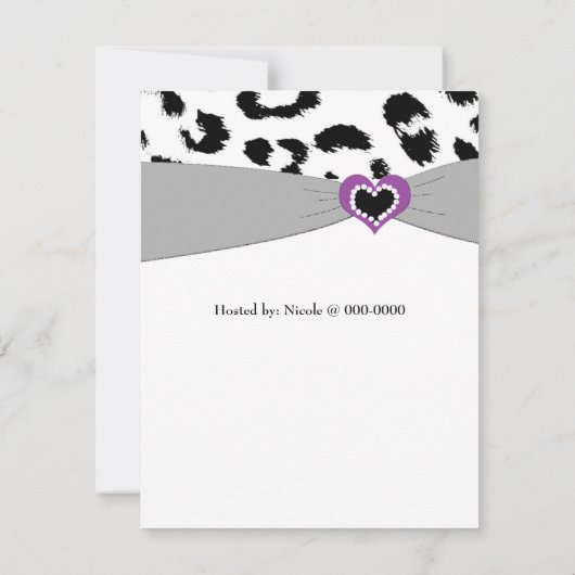 Baby shower van Leopard Pattern Kaart (Achterkant)