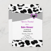 Baby shower van Leopard Pattern Kaart (Voorkant / Achterkant)
