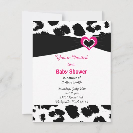 Baby shower van Leopard Pattern Kaart (Voorkant)