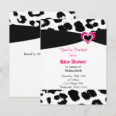 Baby shower van Leopard Pattern Kaart (Voorkant / Achterkant)