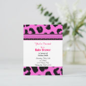 Baby shower van Leopard Pattern Kaart (Staand voorkant)