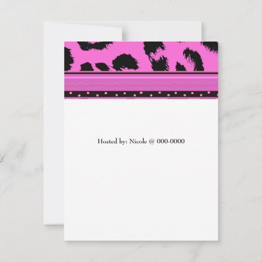 Baby shower van Leopard Pattern Kaart (Achterkant)
