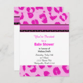 Baby shower van Leopard Pattern Kaart (Voorkant / Achterkant)