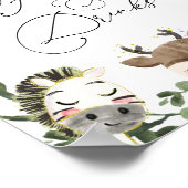 Baby shower van levende dieren Voedsel- en Drinken Poster (Hoek)