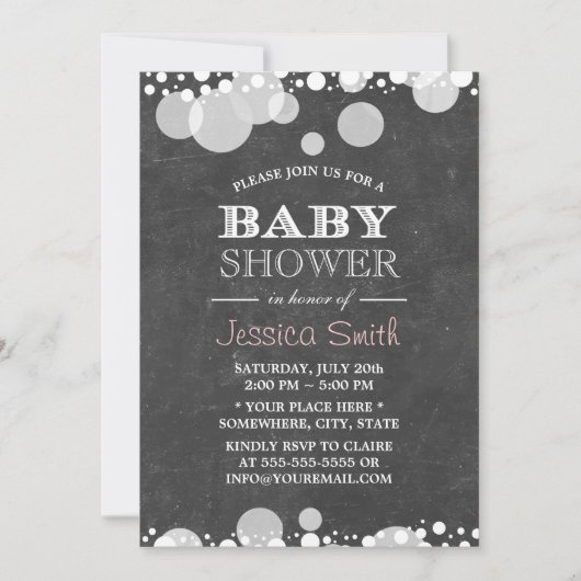 Baby shower van lichte spots kaart (Voorkant)