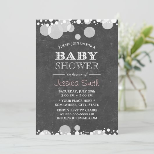 Baby shower van lichte spots kaart (Staand voorkant)