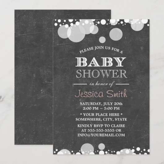 Baby shower van lichte spots kaart (Voorkant / Achterkant)
