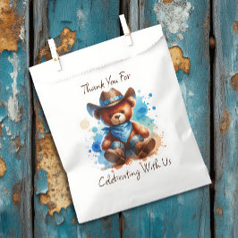 Baby shower van Lil' Cowboy Teddy Bear Bedankzakje