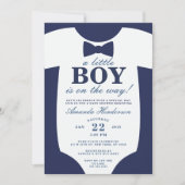 Baby shower van Little Boy Bow Stropdas Kaart (Voorkant)