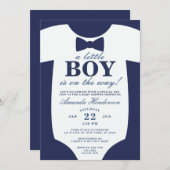 Baby shower van Little Boy Bow Stropdas Kaart (Voorkant / Achterkant)
