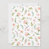 Baby shower van Little Floral Mouse Kaart (Achterkant)