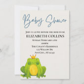 Baby shower van Little Frog Prince Kaart (Voorkant)