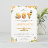 Baby shower van Little Honey Bee Boy Kaart (Staand voorkant)