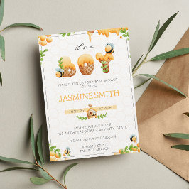 Baby shower van Little Honey Bee Boy Kaart