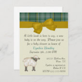 Baby shower van Little Lamb Sweet Kaart (Voorkant / Achterkant)