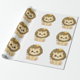 Baby shower van Little Prince Lion Boy Cadeaupapier