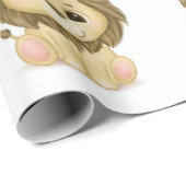 Baby shower van Little Prince Lion Boy Cadeaupapier (Rol Hoek)