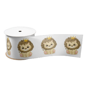 Baby shower van Little Prince Lion Boy Satijnen Lint