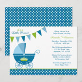 Baby shower van Little Prince Polka Dot Bunting Bo Kaart (Voorkant / Achterkant)