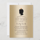 Baby shower van Little Prince Silhouette Gold Kaart (Voorkant)