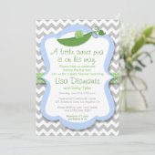 Baby shower van Little Sweet Pea Boy Kaart (Staand voorkant)