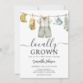 Baby shower van lokaal geteelde boeren kaart (Voorkant)