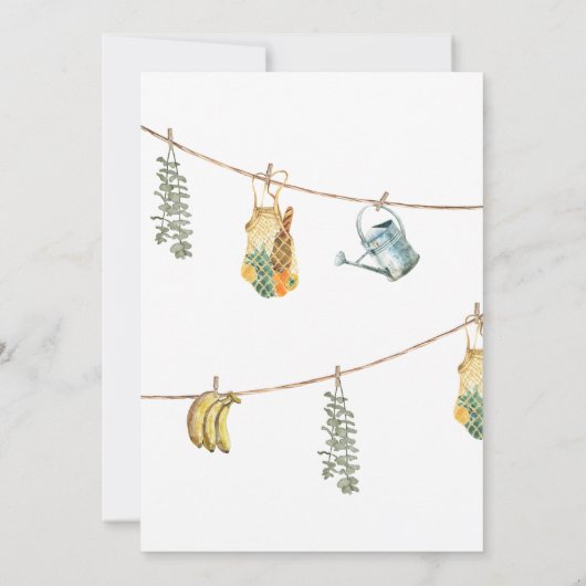 Baby shower van lokaal geteelde boeren kaart (Achterkant)